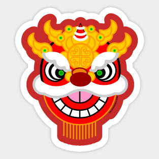 Happy Chinese New Year! The Lion Head Sticker